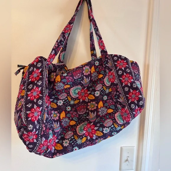 Unique Quilted Floral Patterned Duffel - Picture 1 of 5